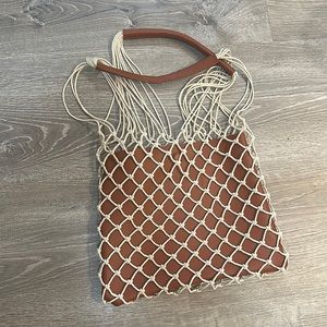 Net bag, with removable brown purse